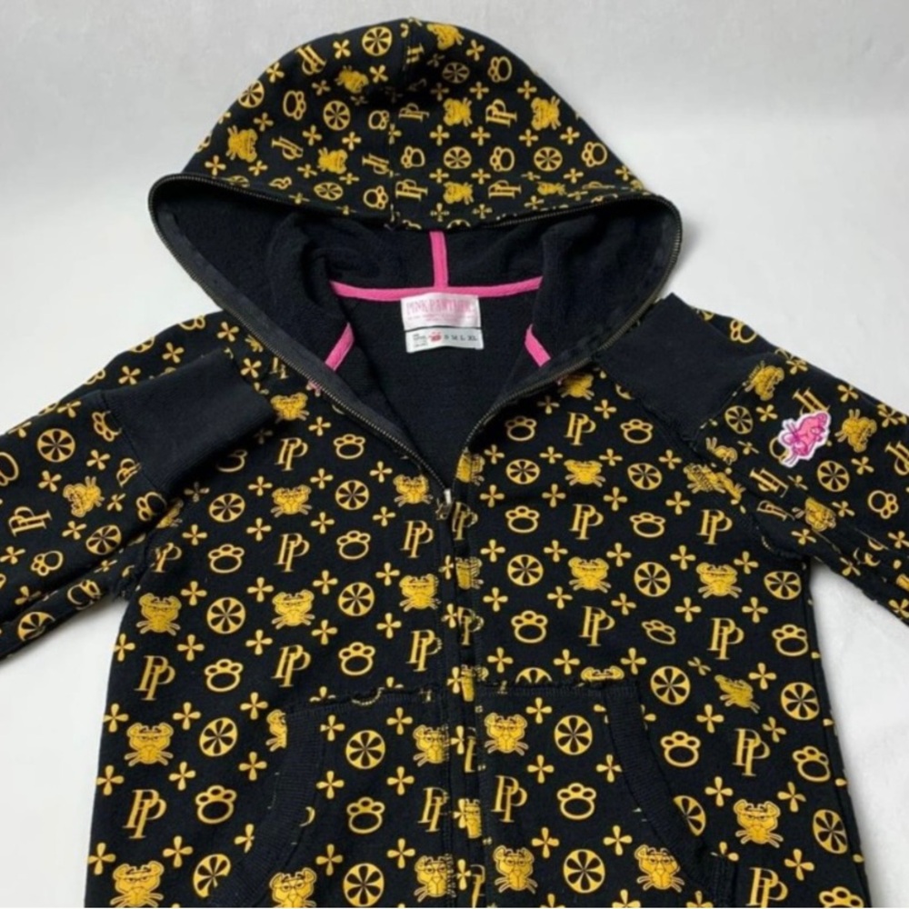 Black and Gold Hoodie with Fun Print